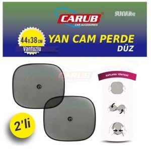 CARUB OTO YAN CAM PERDE 2Lİ