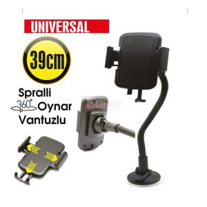 CARUB TELEFON TUTUCU 39CM SPRALLİ OYNAR VANTUZLU