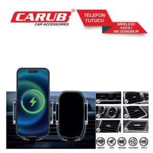 CARUB TELEFON TUTUCU ARAÇ İÇİ WİRELESS ŞARJLI