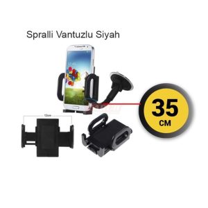 CARUB TELEFON TUTUCU SPRALLİ 35CM VANTUZLU SPRALLİ